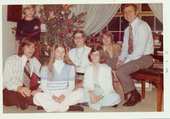 1973 Probably not in a Christmas card, but the photo was taken at Christmas 1973.