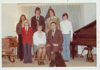 1974 In the living room at the Long Lake house.