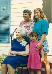 19940910-TheoPankratz-90BD-HeritageFair-Mt-Lake-MN (16) Theo Pankratz, Teddy Bell, Jenny (Bell) Caskey, Alex Caskey