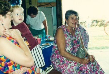 19940910-TheoPankratz-90BD-HeritageFair-Mt-Lake-MN (6) Teddy Bell, Theo's daughter