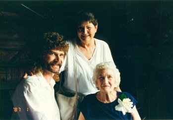 19940910-TheoPankratz-90BD-HeritageFair-Mt-Lake-MN (7) Three generations: Thor Olson, Jackie Olson, Theo Pankratz