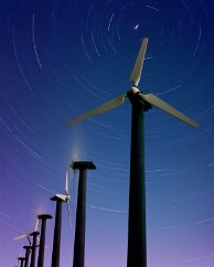 Altamont Pass I had tried once before to get a nighttime picture of these modern-day generators, to complement my shot of a more traditional windmill. The proximity to the...