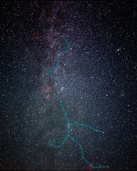 Milky Way above Sentinel Point A view of the Milky Way above Crater Lake's Sentinel Point. The sky was “stark raving dark” meaning that the constellations were hard to identify for all the...