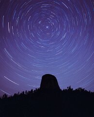 Devils Tower in an Hour I give it this title not only because the startrail exposure was about 60 minutes in duration, but also because of a one-hour photolab incongruously placed at...