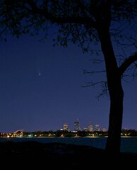 City Cometscape I thought that the view of comet Hale-Bopp over a cityscape would make a striking photograph. There were only certain view angles and observing times that...