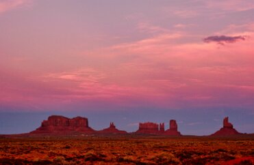 Earth's Shadow behind Monuments As the sun sets in the west, the view to the east shows a distinct purplish band at the horizon. This is the Earth’s shadow on the sky, a forecast of the...