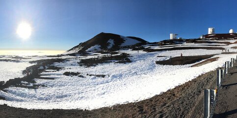 Sunset at Mauna Kea At the top of the tallest volcanic mountains on Hawaii are the world’s premier telescopes. They are here because the air is calm and dry, high above the clouds...