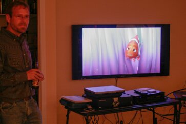 _MG_2901 Tony Clark, Nemo. We are reviewing Thor's new Pioneer Elite plasma display with different sources ranging from VHS to DVD to Blue-Ray.