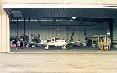 19770500 Balloon Launch T8-18 Our lab areas were set up in the back of an operating airplane hangar at the Watertown Municipal Airport.