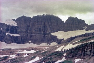 19760800-GlacierPark-5 The Garden Wall with Gem and Salamander glaciers.