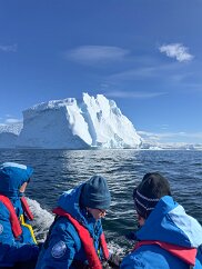 IMG_8678 We begin a zodiac cruise, passing this iceberg.