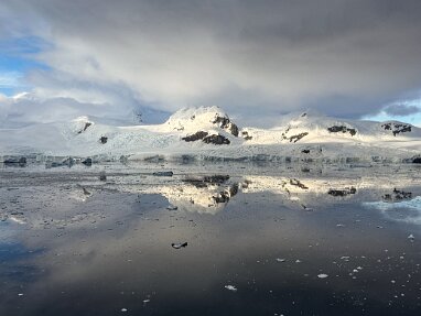 2026-02-03 Neko Harbor, Cuverville Island Magical ice floating on a mirror