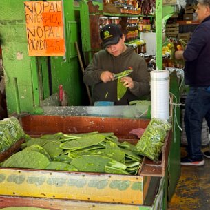 IMG_4915 Nopales trimming Mercado Hidalgo, Tijuana