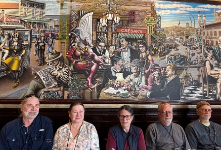 Thor, Poldi, Ruth, John, Jon at Caesar's Restaurant