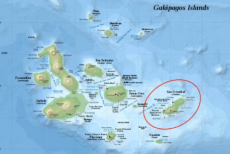 Galapagos San Cristobal Our destination, the Galapagos Islands, 600 miles off the coast of Equador.
