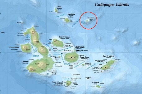 Galapagos Genovesa Genovesa, a small island in the north.