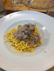Food-112 Tagliarini con tartufi. This may not look special, but the freshly homemade pasta in a creamy cheese sause with shavings of truffle and seasonings was one of...