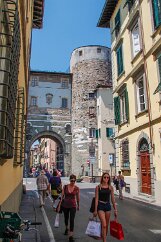 Tuscany-Lucca-Pisa-102 Like so many Italian cities, Lucca has a protective wall and guard towers.