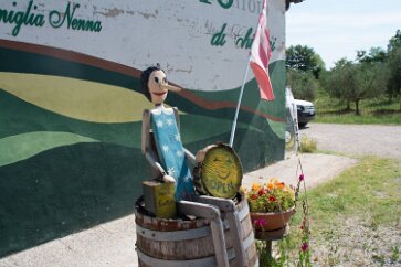Tuscany-Siena-108 This display caught Mario's attention while driving to Lucca. It was a roadside display for a 