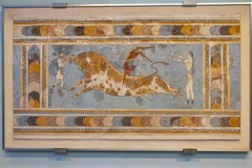 1X6A9969 The Bull-Leaping Fresco, dated 1450 BCE.