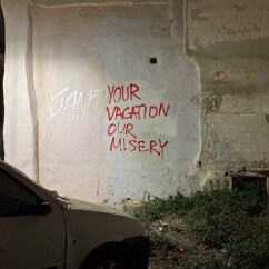 IMG_7071 Tourism is critical to Crete's economy, but not everyone is happy about it.