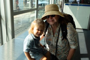 1X6A9876 Waiting to get through security before boarding the ferry.