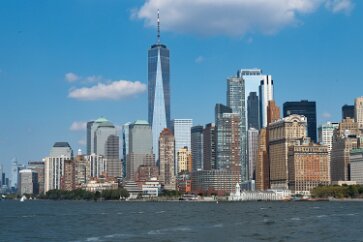 1X6A9894 Our view of downtown Manhattan from our ferry in Battery Park.