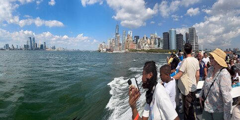 IMG_6361 On the way to Liberty Island. Jersey City is to the left.